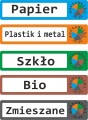 Naklejki do oznaczania frakcji odpadów w sortowniku FUTURE