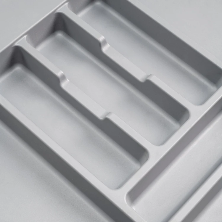 Wkład szufladowy organizer na sztućce EMUCA OPTIMA do szuflady w szafce 50 cm szary