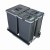 Sortownik ECOCUBE Sortowniki24 – stelaż z trzema antracytowymi koszami 1×18 l i 2×8 l na białym tle