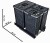 Sortownik śmieci EcoCube ANTRACYT do szafki od 40 cm Cichy domyk 1x18 2x8 l