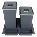 Sortownik śmieci FUTURE CONFIG do szuflady 60 cm 2 kosze 1x24 1x18 litrów wysokość 34/44 cm_2