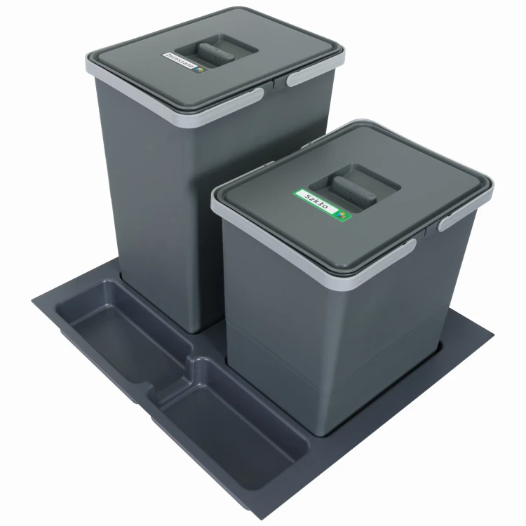 FUTURE CONFIG 60 cm – zestaw koszy 24 l i 18 l wysokość 44 i 34 cm na białym tle
