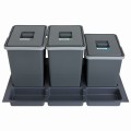 Sortownik śmieci FUTURE CONFIG do szuflady 80 cm 3 kosze 2x18 1x15 litrów wysokość 28/34 cm_2