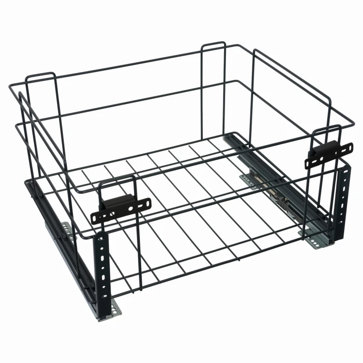 Sortownik śmieci SQUARE ANTRACYT do szafki 60 cm Cichy domyk 3x15 1x7 z mocowaniem frontu meblowego