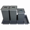 Sortownik śmieci FUTURE CONFIG do szuflady w szafce 90 cm 3 kosze 2x24 + 1x18 litrów wysokość 44/34cm_2