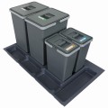 Sortownik śmieci FUTURE CONFIG do szuflady w szafce 90 cm 4 kosze 2x24 + 2x8 litrów wysokość 44/34cm_1