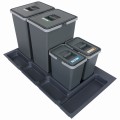 Sortownik śmieci FUTURE CONFIG do szuflady w szafce 90 cm 4 kosze 2x24 + 2x7 litrów wysokość 44/28cm