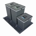 Sortownik śmieci FUTURE CONFIG do szuflady w szafce 80 cm 3 kosze 2x24 + 1x15 litrów wysokość 44/28cm_1