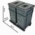 Sortownik śmieci EcoCube ANTRACYT do szafki od 40 cm Cichy domyk 2x24