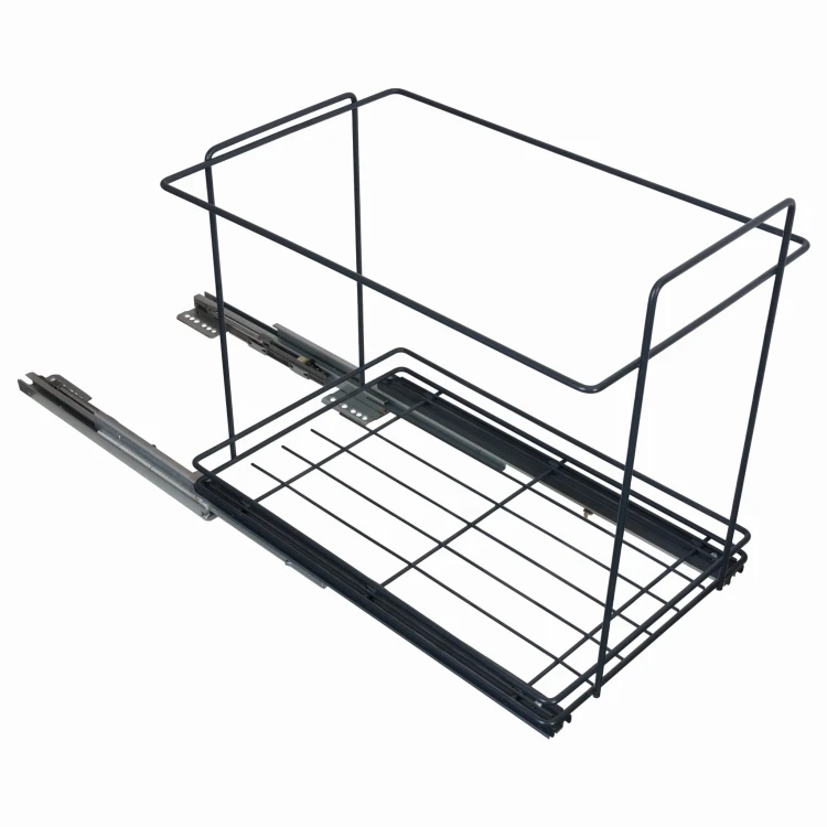 Sortownik śmieci EcoCube ANTRACYT do szafki od 40 cm Cichy domyk 1x24 2x8 l