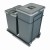 Sortownik ECOCUBE antracyt Sortowniki24 – stelaż z koszami FUTURE 1×24 l i 2×8 l na białym tle