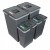 Zestaw koszy do sortowania bez podstawki FUTURE CONFIG 2x24+2x8 l do szuflady 60 cm_1