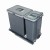 Sortownik ECOCUBE antracyt Sortowniki24 – stelaż z koszami 1×18 l i 1×8 l na białym tle