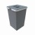 Kosz Future 12l w sorotwniku ECOCUBE z prostokątnym uchwytem w pokrywie – kwadratowy antracytowy pojemnik