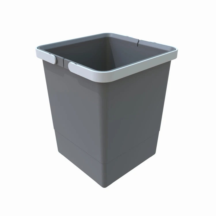 Sortownik śmieci SQUARE ANTRACYT do szafki 60 cm cichy domyk 2x18+2x10 l z mocowaniem frontu meblowego