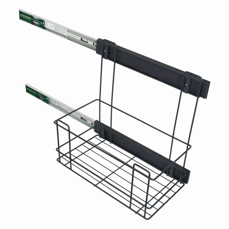 Sortownik śmieci SLIM ANTRACYT Cichy domyk do szafki od 30cm 2x12 litrów 25 cm szerokości