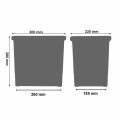 Kosz do sortowania segregacji odpadów FUTURE 15 litrów h-28 cm