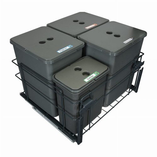 Sortownik Śmieci SQUARE ECO 60 Cichy domyk 3x20 1x8 z mocowaniem frontu meblowego(SQE603X201X8ANTR4_1).jpg