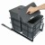 Sortownik Śmieci SQUARE ECO 40 Cichy domyk 1x20 1x16 z mocowaniem frontu meblowego SQE401X201X16ANTR2_3
