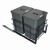 Sortownik Śmieci SQUARE ECO 40 Cichy domyk 2x20 H-41 z mocowaniem frontu meblowego SQE402X20ANTR2_2