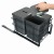 Sortownik Śmieci SQUARE ECO 40 Cichy domyk 1x16 2x8 z mocowaniem frontu meblowego SQE401X162X8ANTR3_3