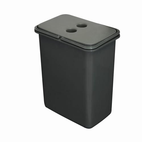 Kosz FLEXI 8 l zamknięty pokrywą – kompaktowy pojemnik wysokości 30 cm do segregacji odpadów w szufladzie