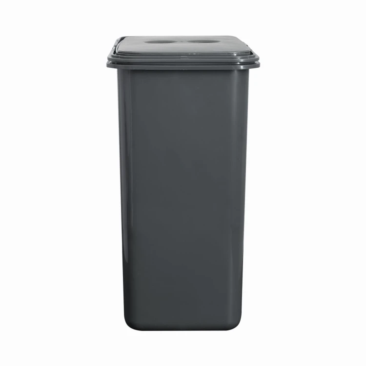 Węższy bok kosza FLEXI 8 l – wąski profil kompaktowego pojemnika wysokości 30 cm do segregacji odpadów