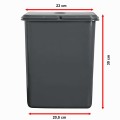 Kosz na śmieci z pokrywą MODERN 8 litrów wysokość 30 cm_6