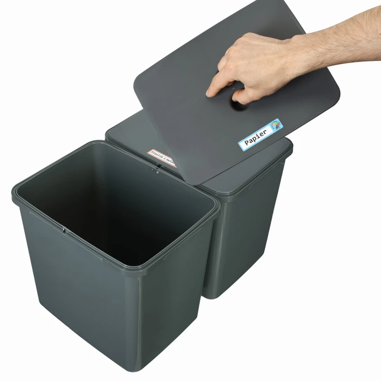 Sortownik śmieci FLEXI do szuflady BLUM w szafce od 45 cm 2x16_3