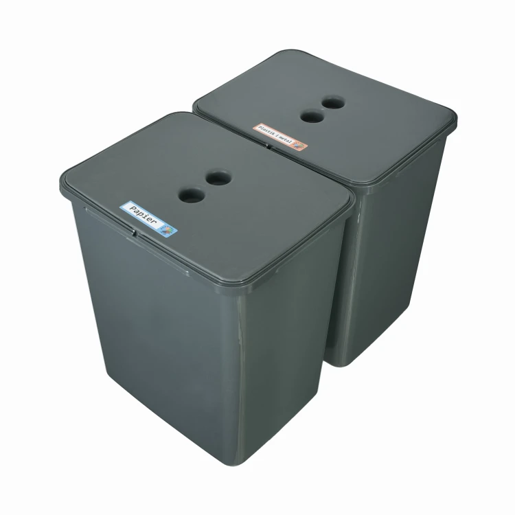 FLEXI do szuflady BLUM 45 cm – dwa pojemniki 20 l na białym tle