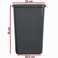 Sortownik śmieci FLEXI do szuflady BLUM w szafce 80/90 cm 3x20+filtr 2x8_14