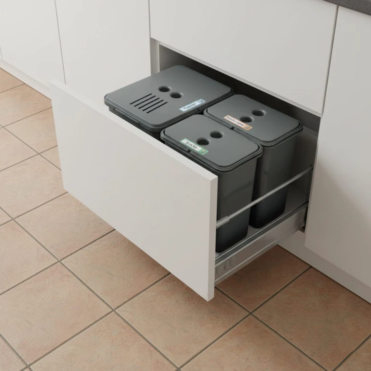 Sortownik śmieci FLEXI do szuflady BLUM w szafce 60 cm 2x8+1x16+filtr_1