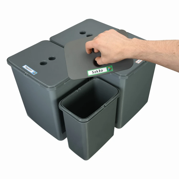 Sortownik śmieci FLEXI do szuflady BLUM w szafce 60 70cm cm 3x20+filtr 1x8_2
