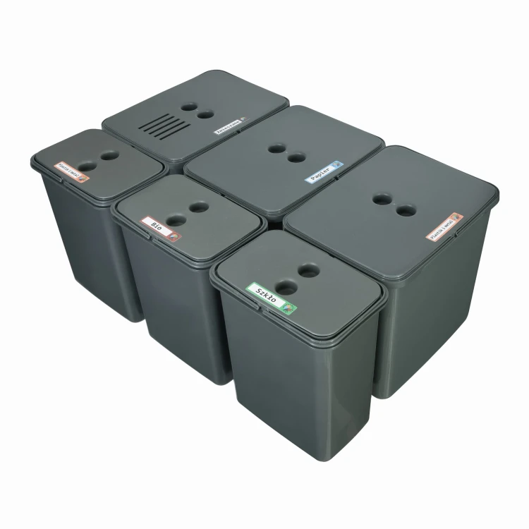 Sortownik śmieci FLEXI do szuflady BLUM w szafce 80/90 cm 3x16 l+filtr+3x8 l _2