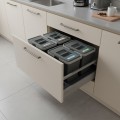 Sortownik do szuflady w szafce 60 cm FUTURE 4×7 l Sortowniki24 – system segregacji odpadów w zabudowie kuchennej