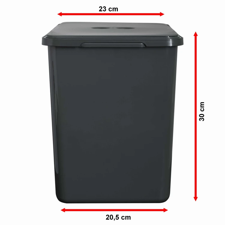 Kosz do sortowania 16 l Flexi – wymiary węższego boku