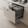 Sortownik do szuflady w szafce 60 cm FUTURE 2×24 l Sortowniki24 – system segregacji odpadów w zabudowie kuchennej