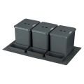 Sortownik Flexi BASE do szuflady 80 cm – zestaw 3 koszy 16 l z kuwetkami