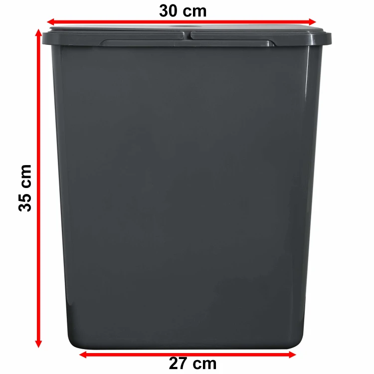 Szerszy bok kosza 20 l z wymiarami – większy pojemnik systemu Flexi BASE