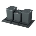 Flexi BASE 80 cm – kompletny zestaw koszy 2×20 l i 2×8 l z kuwetkami na białym tle