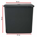 Kosz 16 l z filtrem Flexi BASE – wymiary szerszego boku większego pojemnika zestawu 80 cm