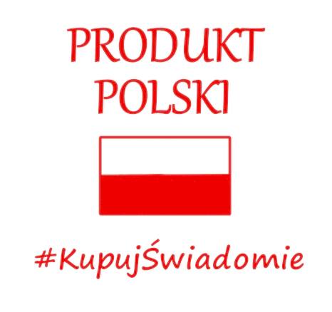 Produkt Polski – napis i flaga Polski z hashtagiem KupujŚwiadomie
