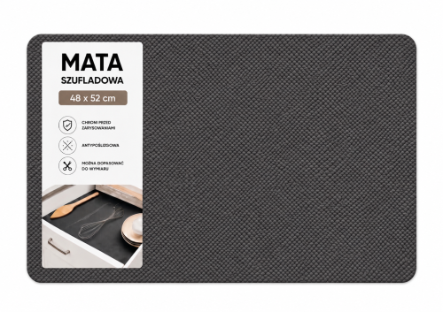 Mata ochronna antracyt 52×48 cm Sortowniki24 – prostokątny podkład na białym tle