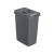 Kosz IRYS 7 l z gładką pokrywą i naklejką frakcji – antracytowy pojemnik