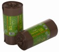 Worki na śmieci Brązowe LDPE bardzo mocne 120 litrów 25 szt./rolka