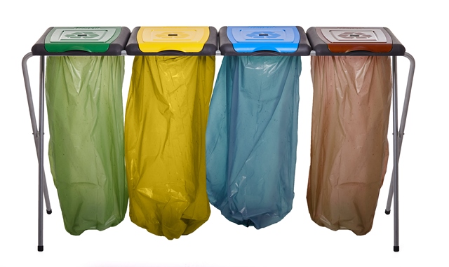 Stojak na worki do segregacji odpadów 4 worki