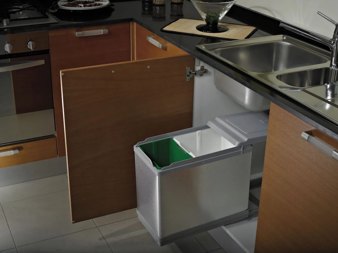 ELLETIPI 1954 Tower Elletipi PAL605/1ALL Mülleimer für Mülltrennung